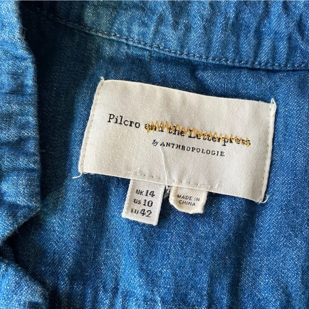 Pilcro and the Letterpress Cotton Size 10 denim blue jumpsuit - Picture 4 of 9